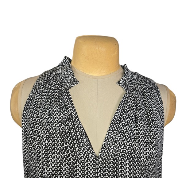 White House Black Market Dress Women Large Geometric Sleeveless L Classic Office - Picture 3 of 12